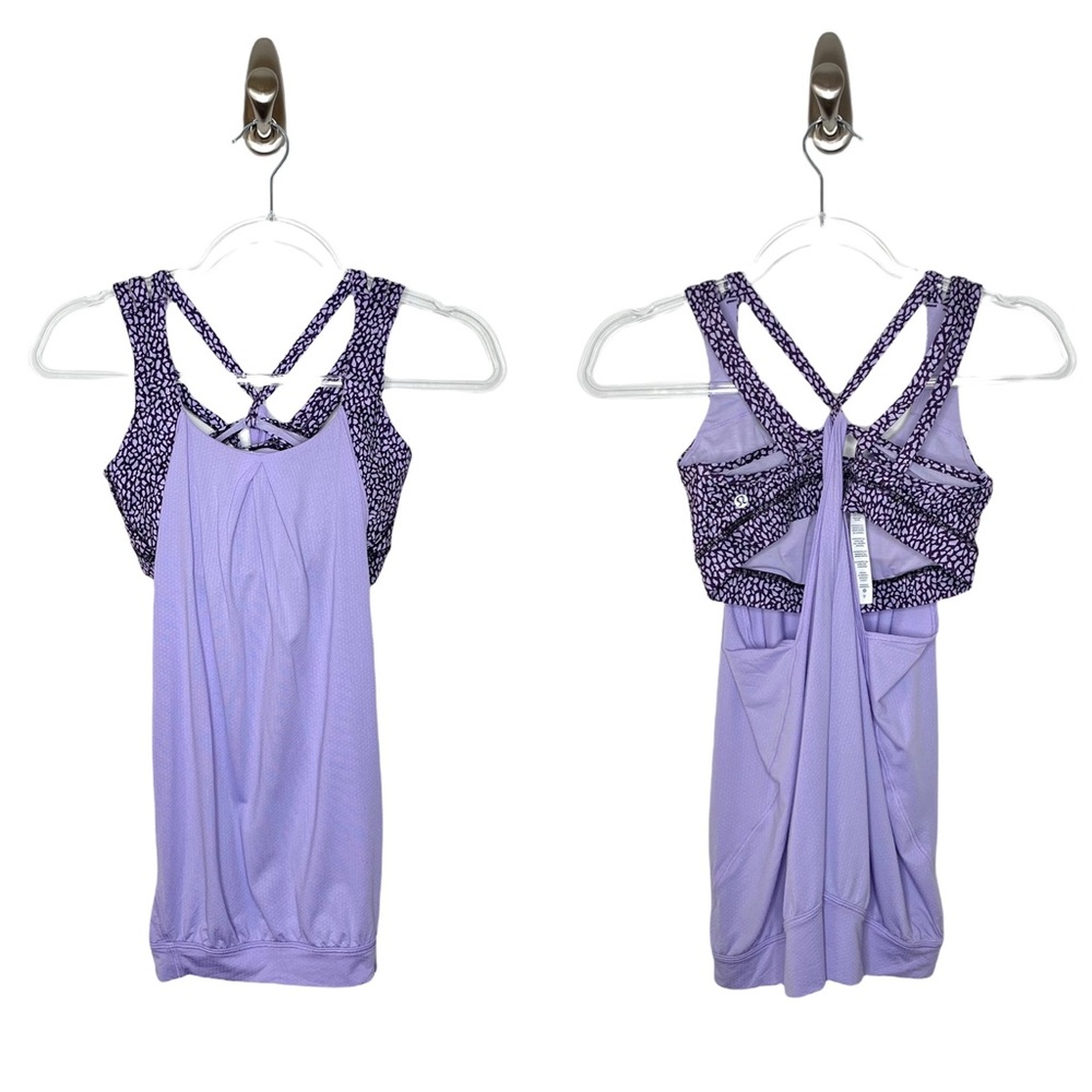 lululemon | Nouveau Limits Tank Lilac / Miss Mosaic Lilac Deep Zinfandel 6